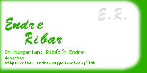 endre ribar business card